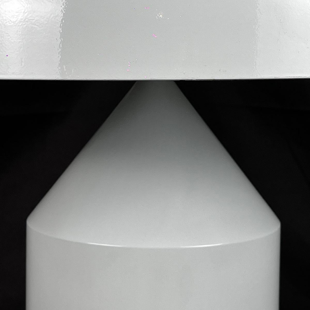 Coppia di lampade da tavolo Vico Magistretti per Oluce Atollo 233 in alluminio bianco del 1980 ca. In condizioni buone in vendita a Mexico City, MX
