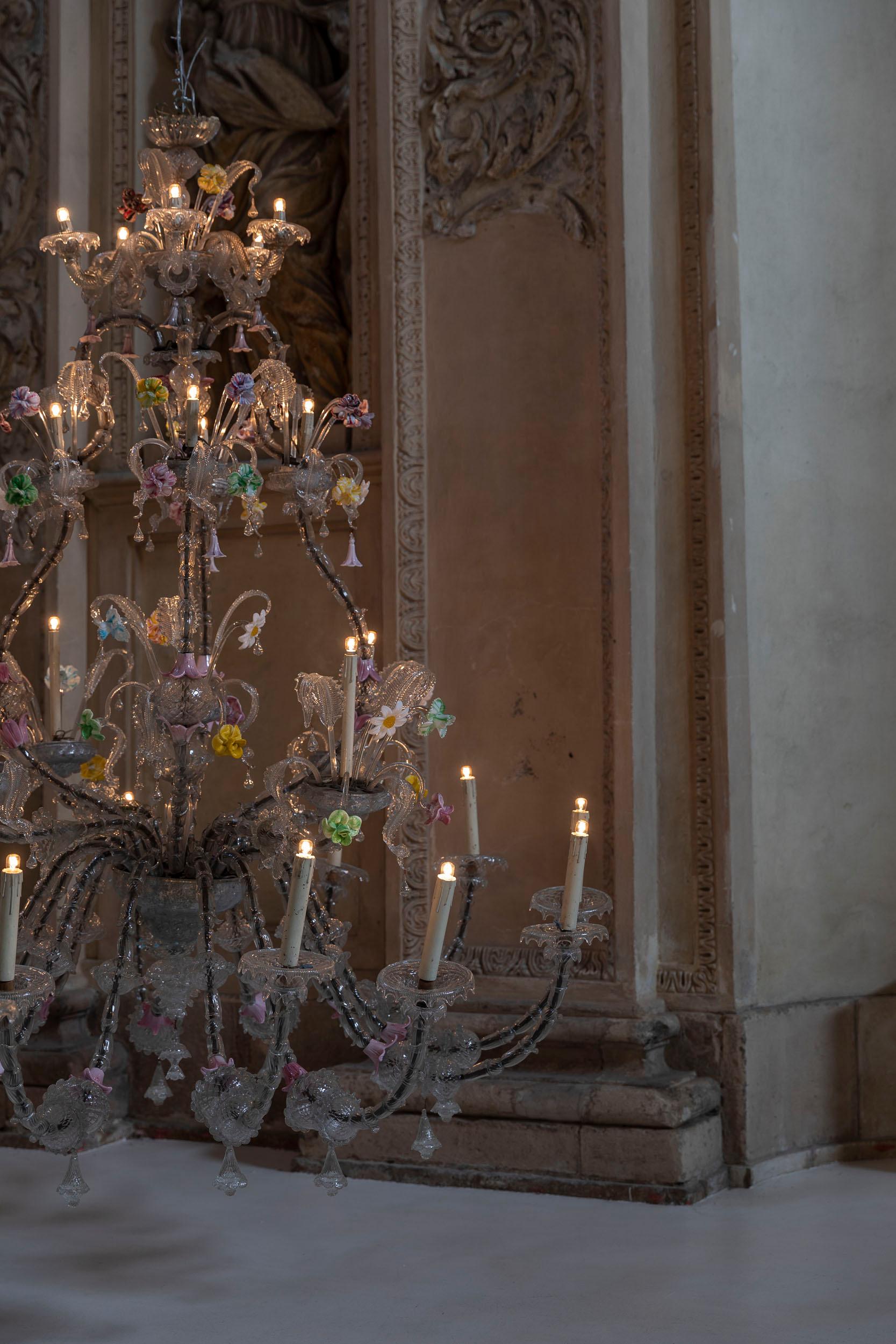 Mid-Century Modern Venini Ca' Rezzonico Murano chandeliers For Sale