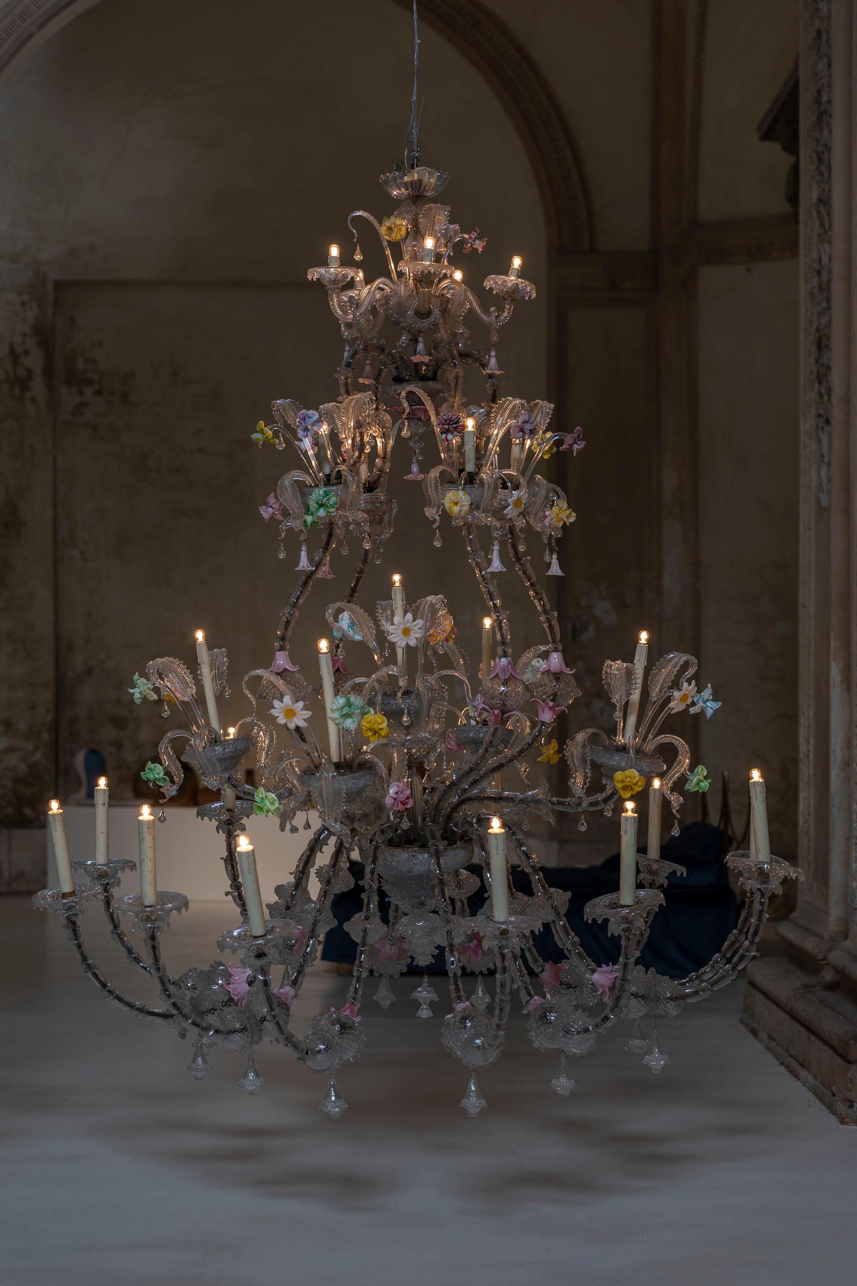Mid-Century Modern Venini Ca' Rezzonico Murano chandeliers For Sale