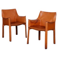 Pair of CAB 413 armchairs by Mario Bellini for Cassina, 1970s