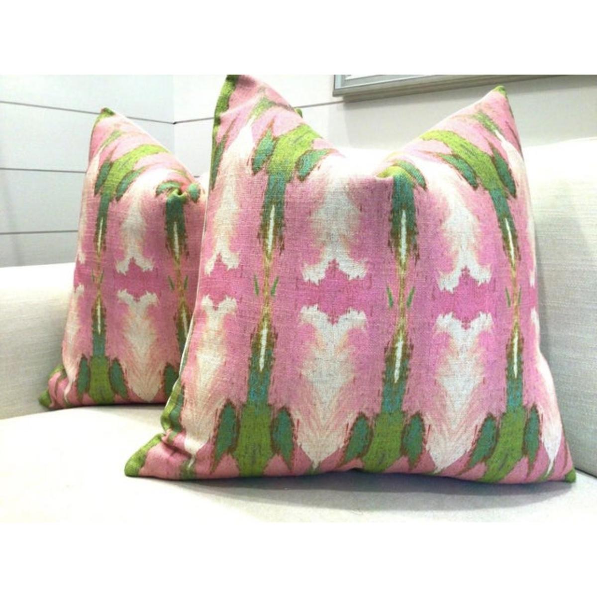 Americano Coppia di cuscini in tessuto 