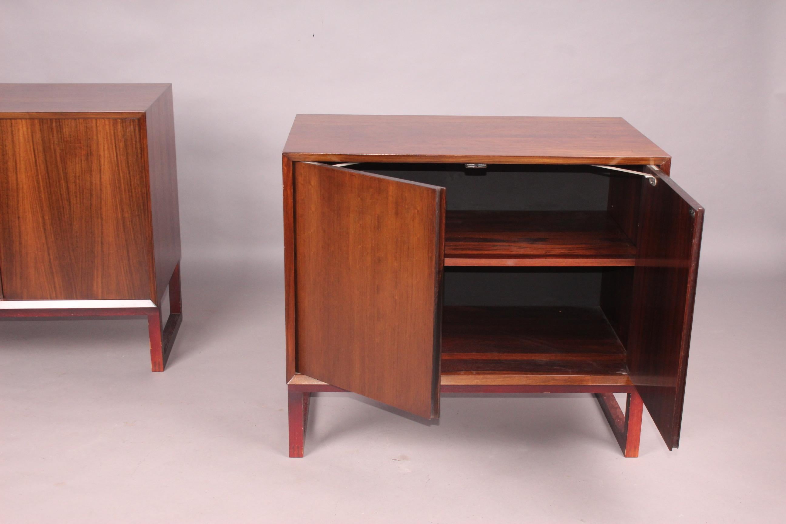 Pair of rosewood cabinet.