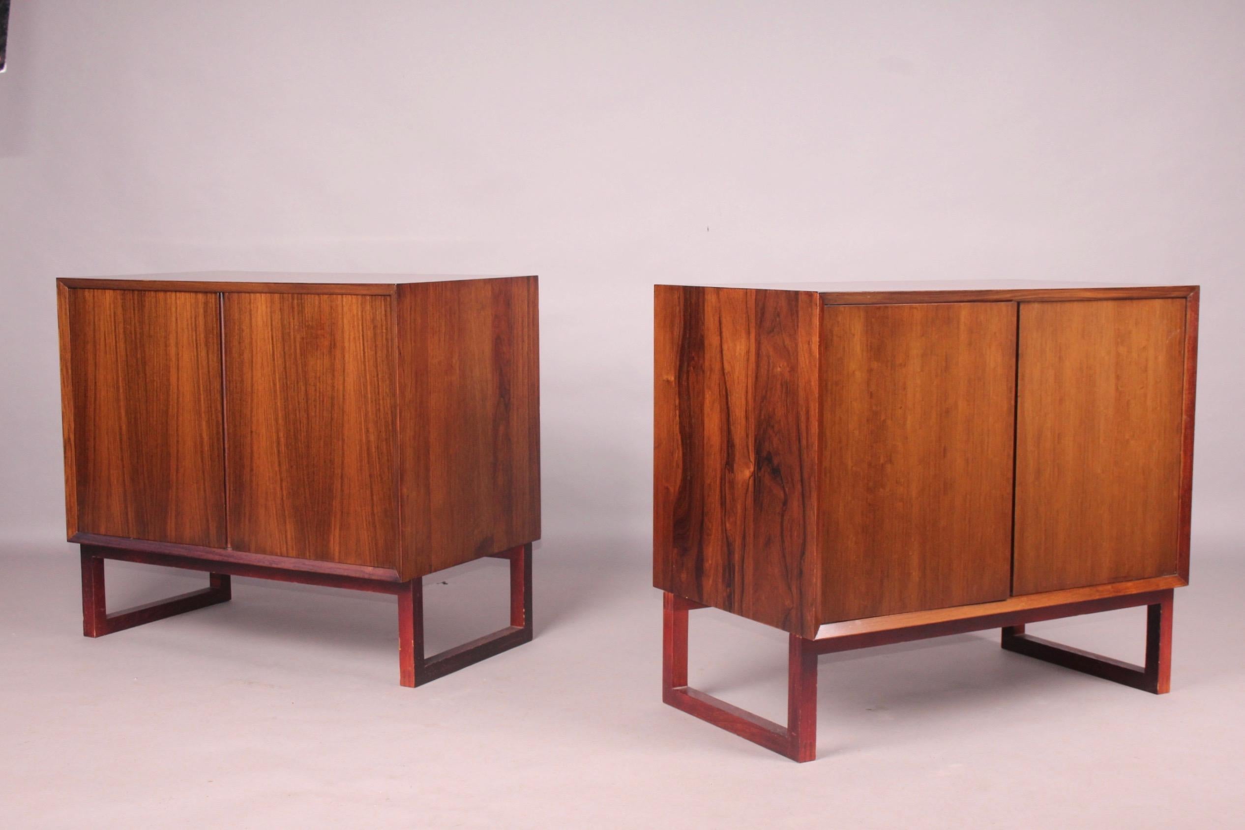 Rosewood Pair of Cabinet