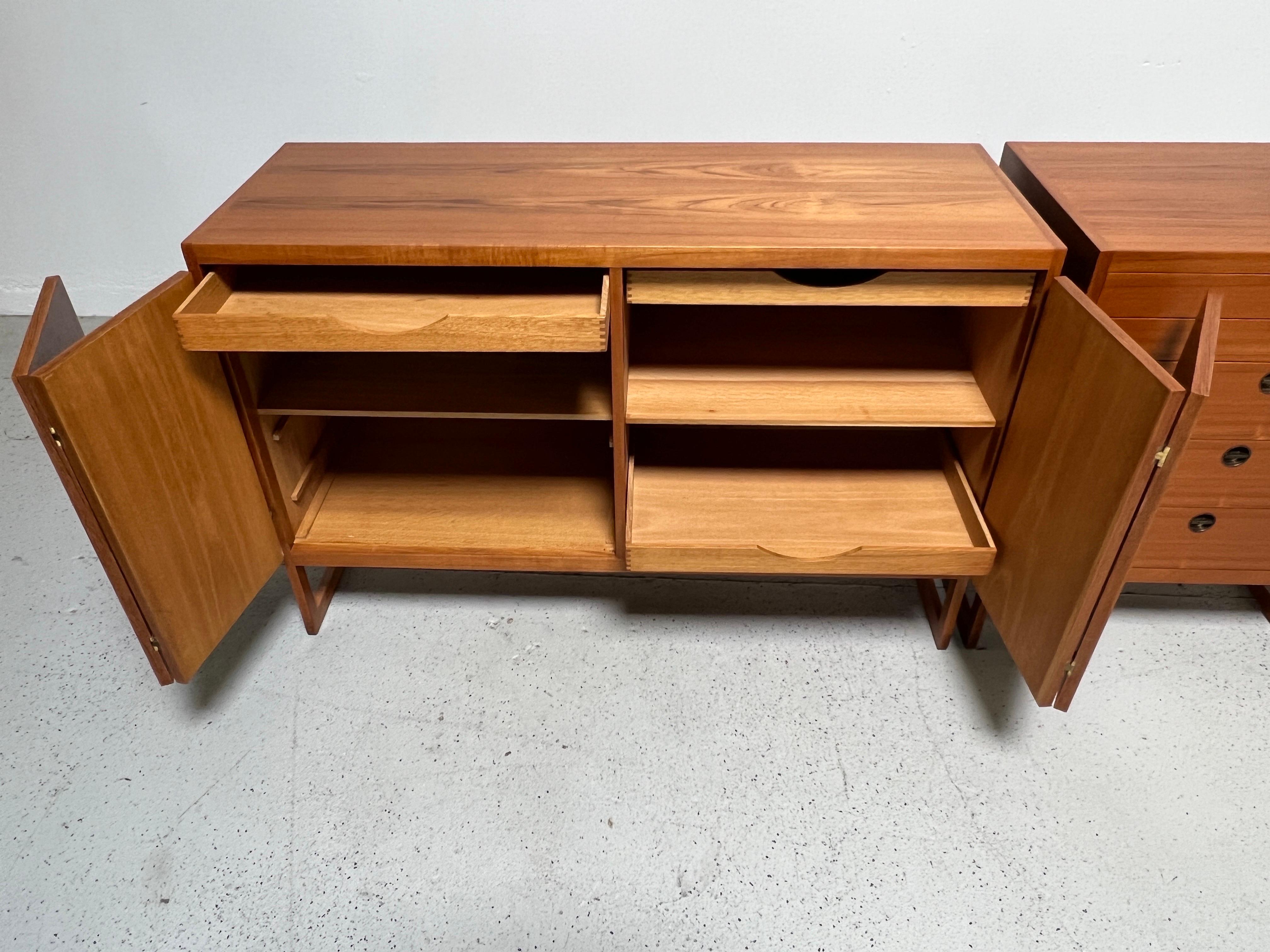 Teak Pair of Cabinets by Børge Mogensen For Sale