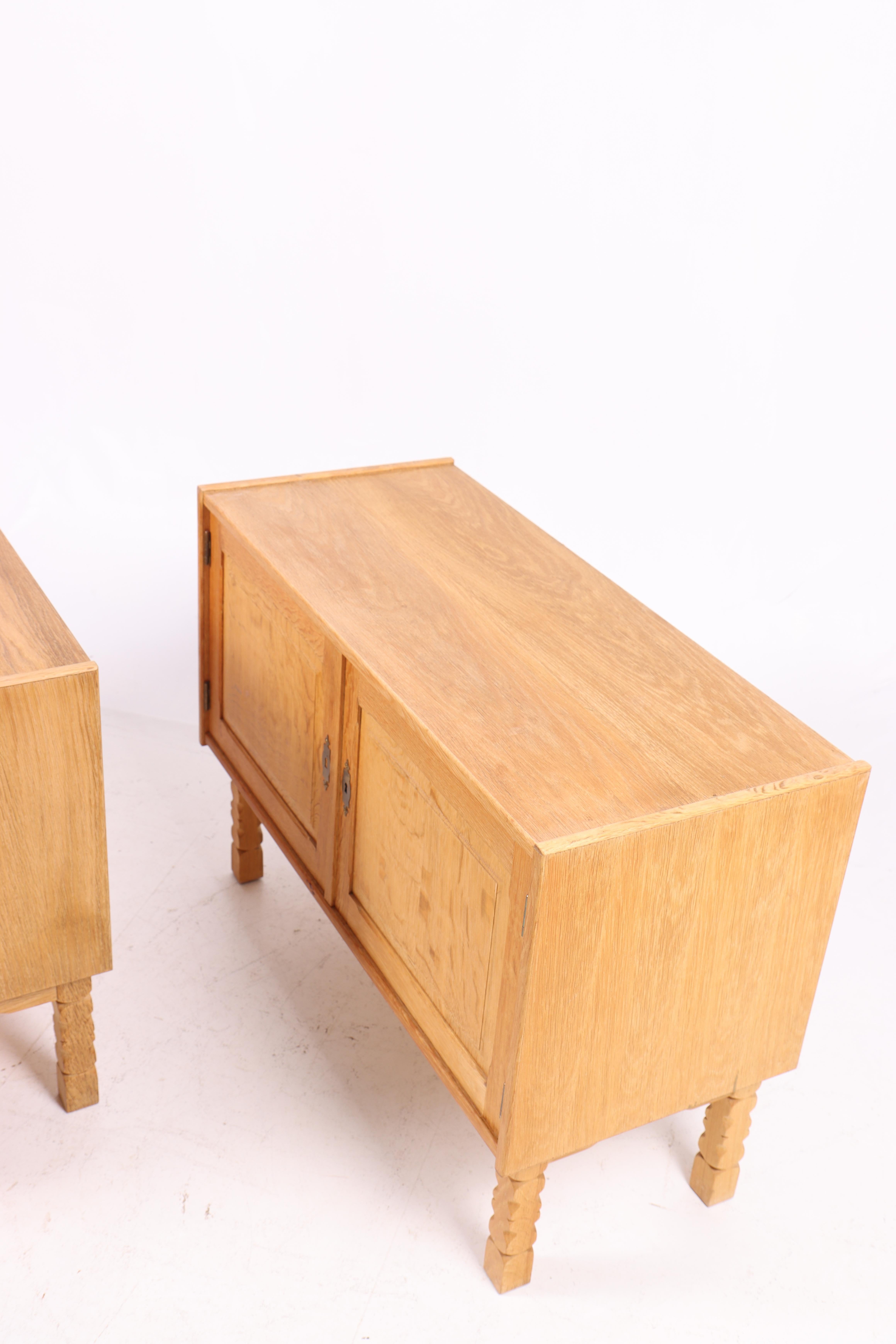 Pair of Cabinets in Oak, Made in Denmark, 1960s For Sale 5