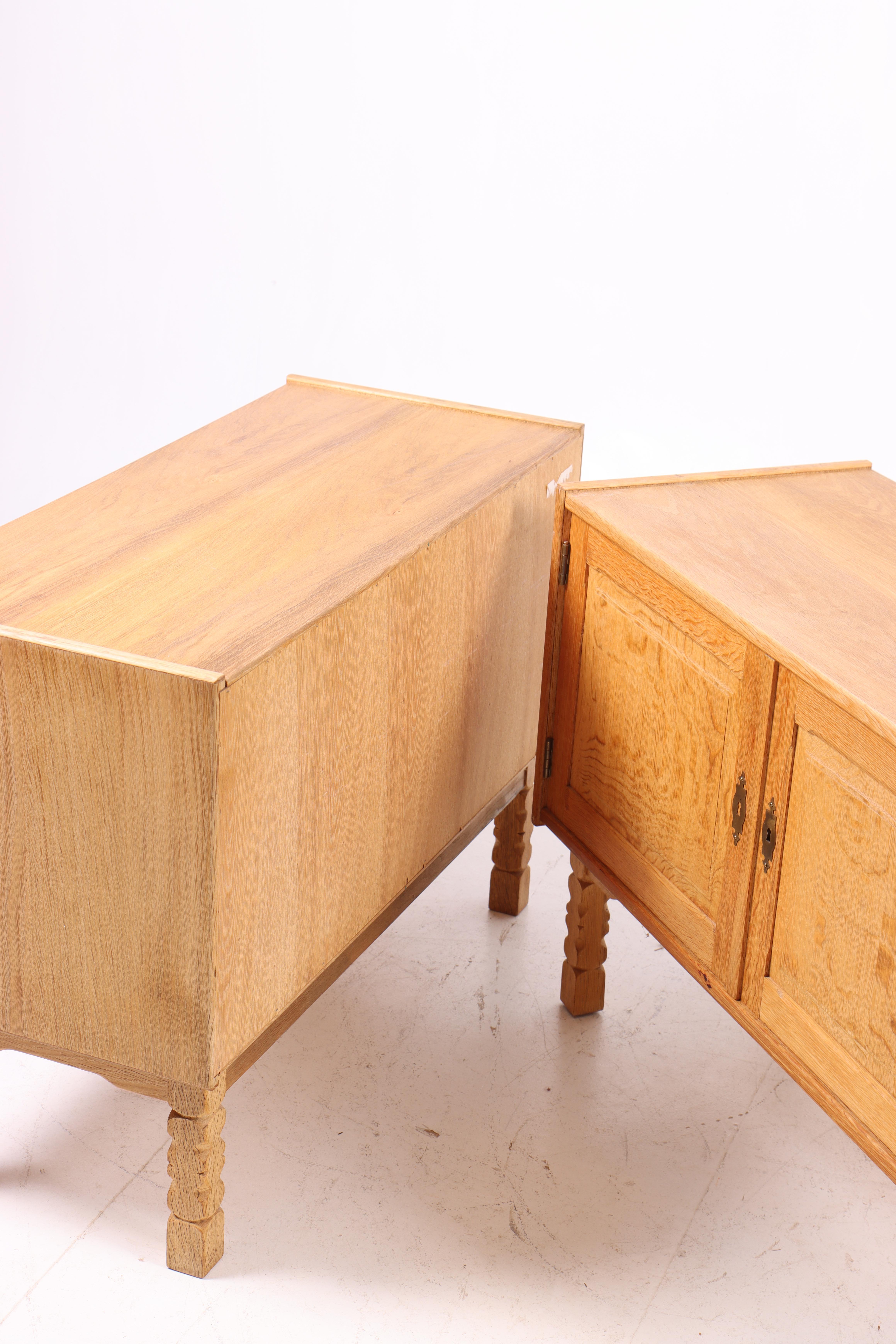 Pair of Cabinets in Oak, Made in Denmark, 1960s For Sale 6