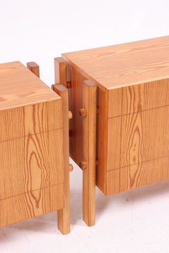 Pair of Cabinets in Pine By Hundevad, Made in Denmark, 1960s
