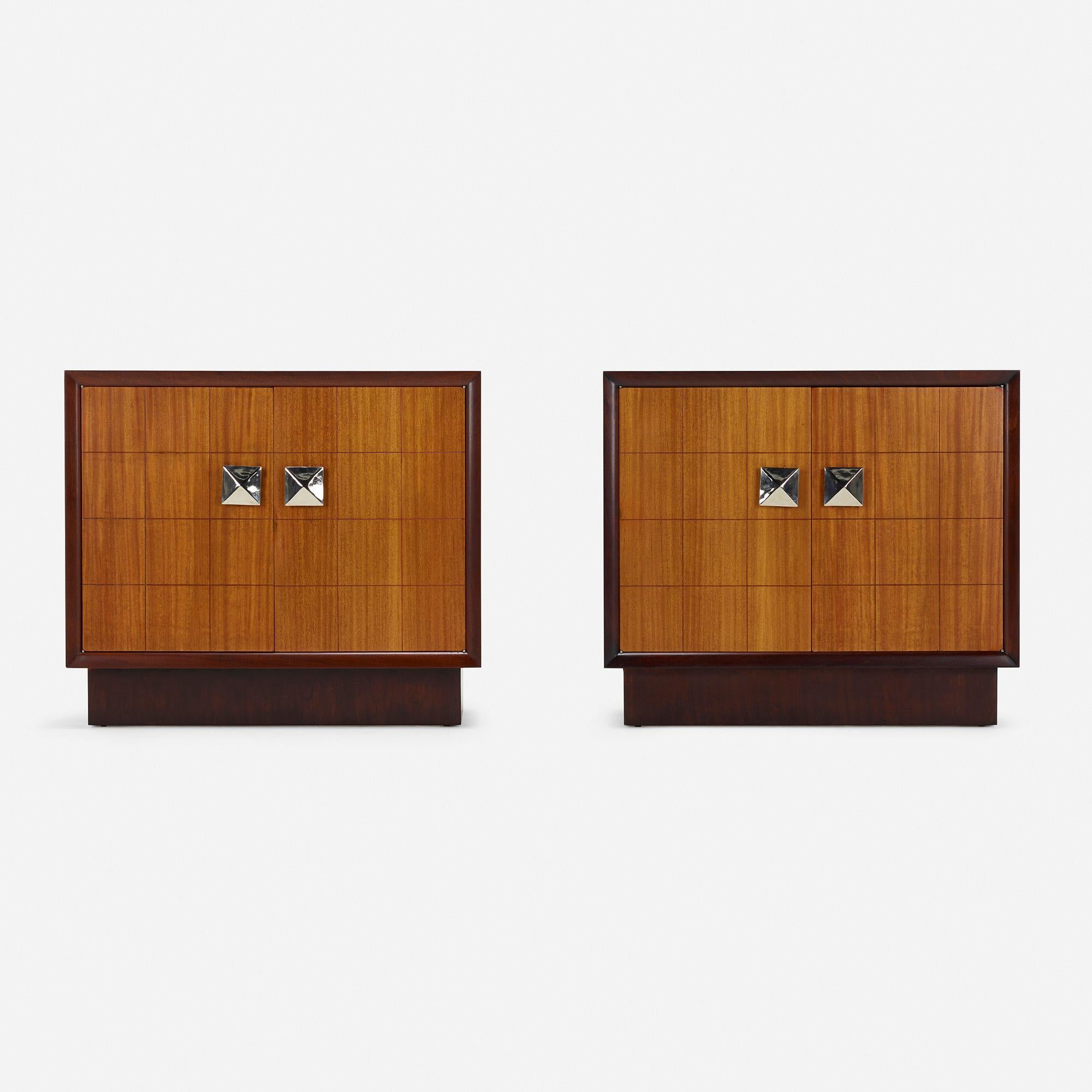 American Pair of Cabinets in the Manner of James Mont