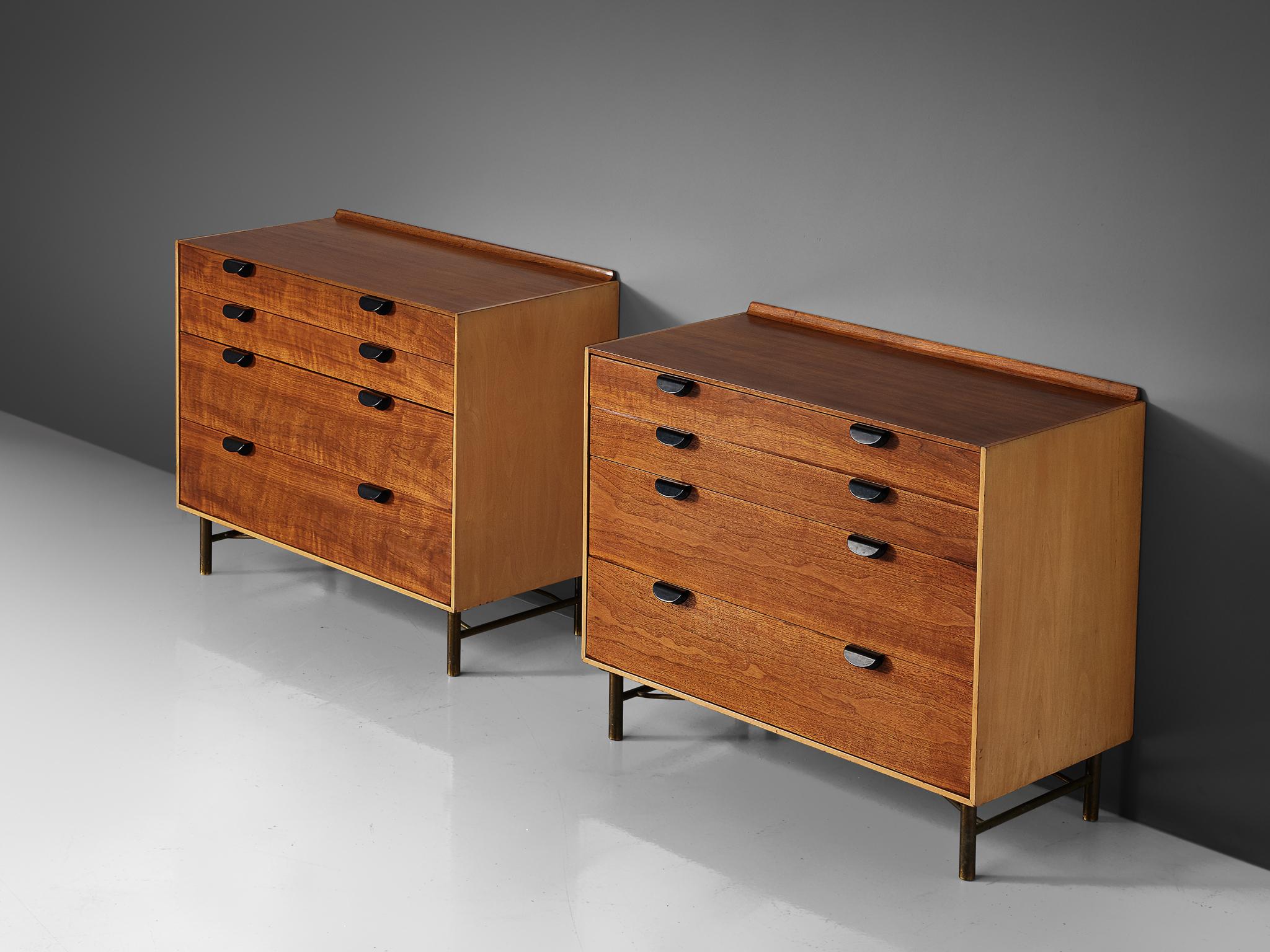 American Pair of Cabinets in Walnut and Maple by Finn Juhl, 1950s