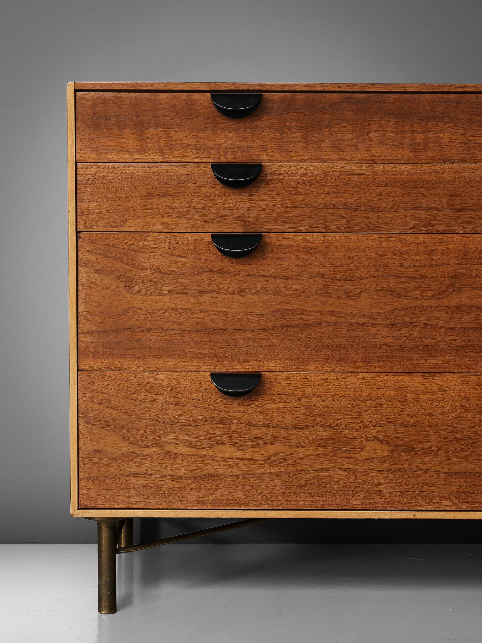 Metal Pair of Cabinets in Walnut and Maple by Finn Juhl, 1950s