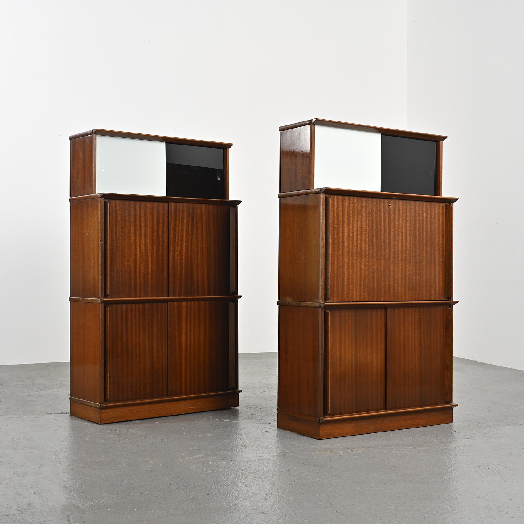 Pair of Cabinets, Meubles OSCAR, France 1955 In Good Condition In VILLEURBANNE, FR
