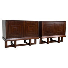 Pair of Cabinets / Nightstands by Frank Lloyd Wright for Henredon