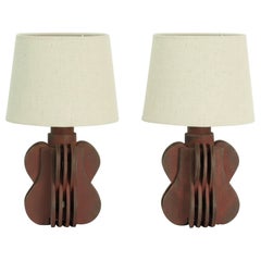 Pair of 'Cabosse' Terracotta Table Lamps by Design Frères