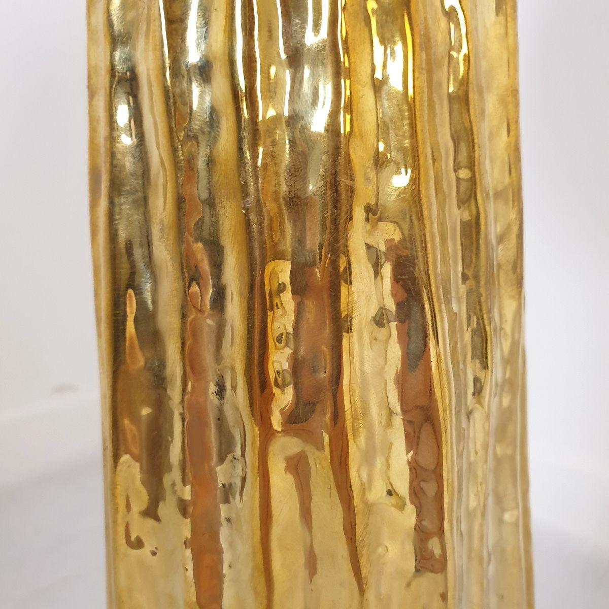 Pair of cactus brass lamps, Italy 2000s For Sale 3
