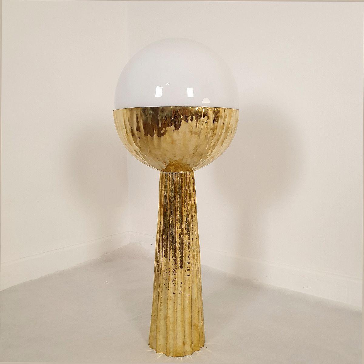 Mid-Century Modern Pair of cactus brass lamps, Italy 2000s For Sale