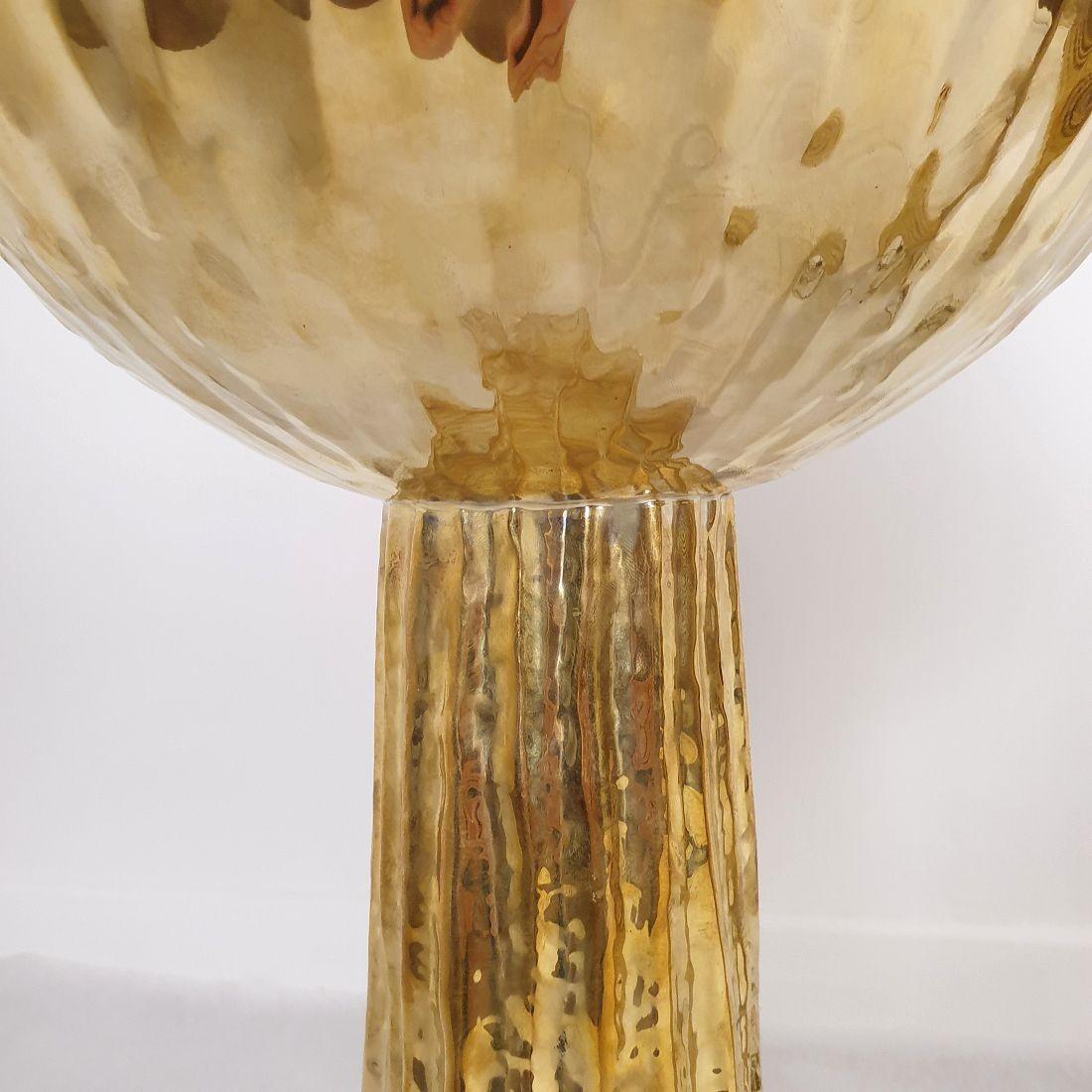 Contemporary Pair of cactus brass lamps, Italy 2000s For Sale