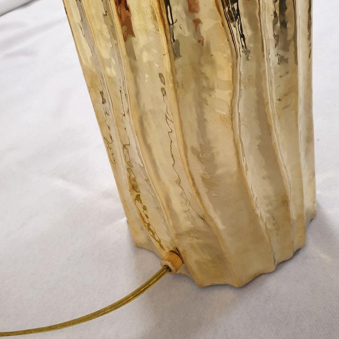 Pair of cactus brass lamps, Italy 2000s For Sale 1
