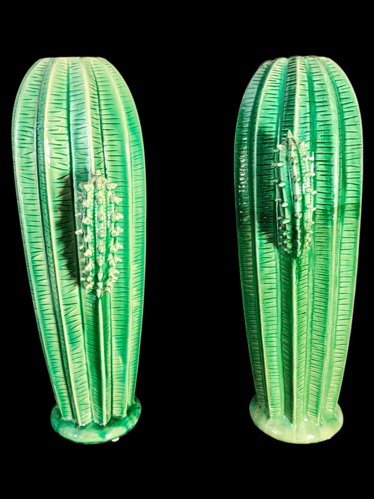 Art Deco Pair of Cactus Years 70 20th Century For Sale