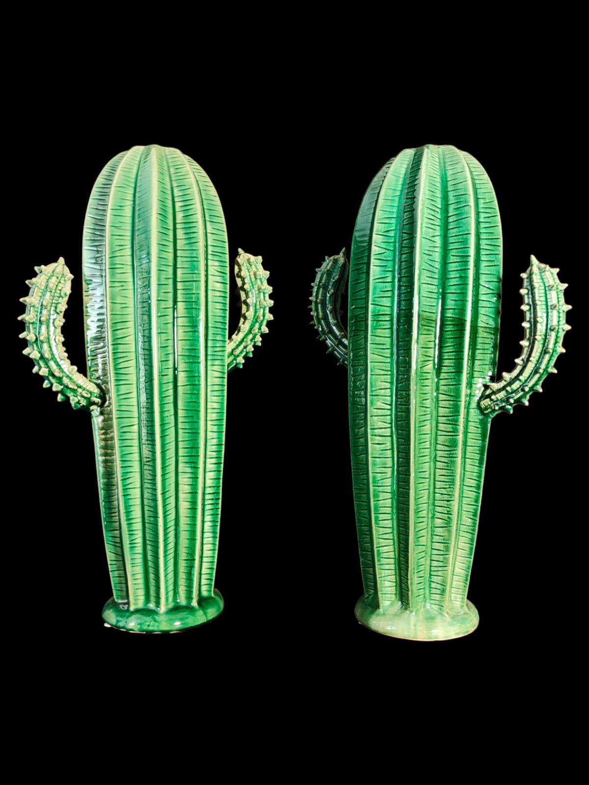 Pair of Cactus Years 70 20th Century In Good Condition For Sale In Madrid, ES