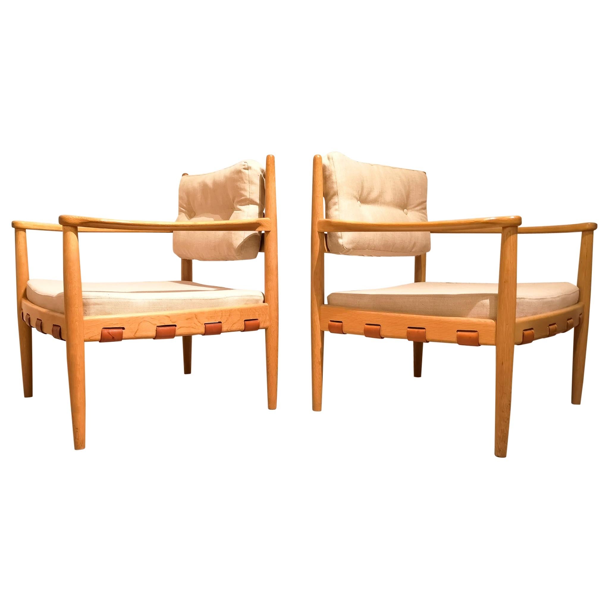 Pair of Cadett Easy Chairs by Eric Merthen, Sweden, 1960s