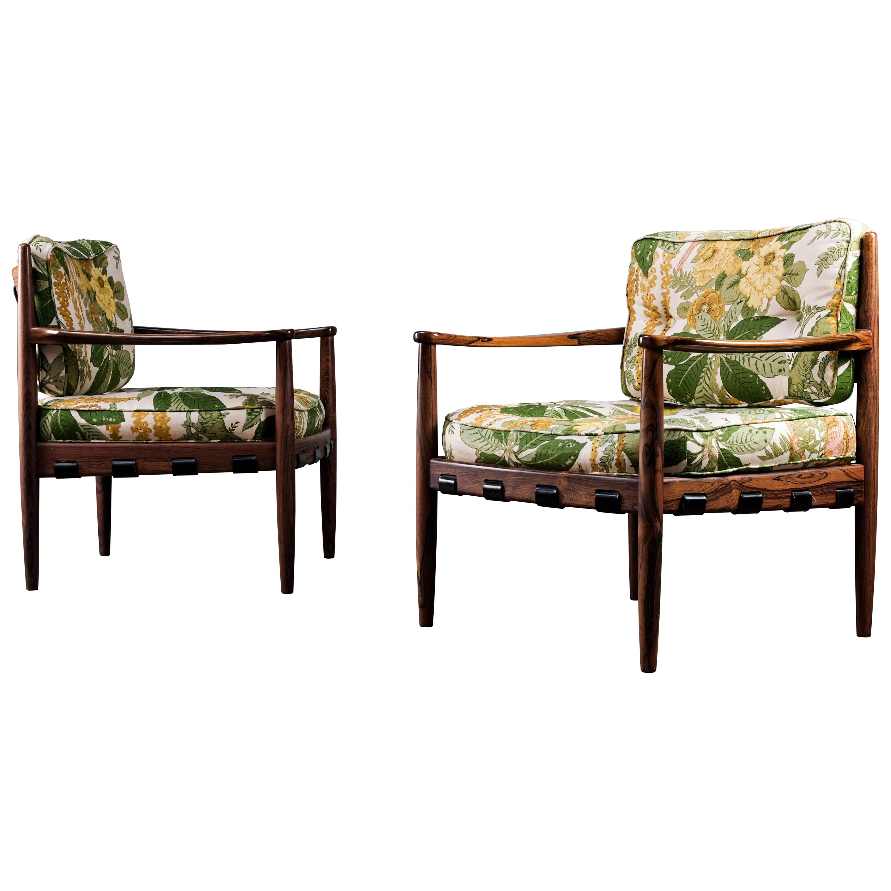 Pair of "Cadett" Easy Chairs by Eric Merthen, Sweden, 1960s