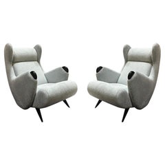 Pair Of Cadillac Chairs In Chenille by Pierre Augustin Rose