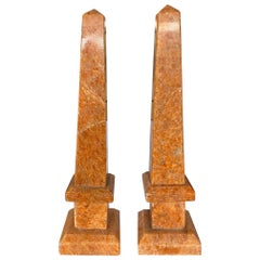 Pair of Calcite Obelisks