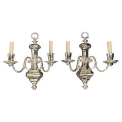 Pair of Caldwell Silver Plated Sconces, circa 1920s