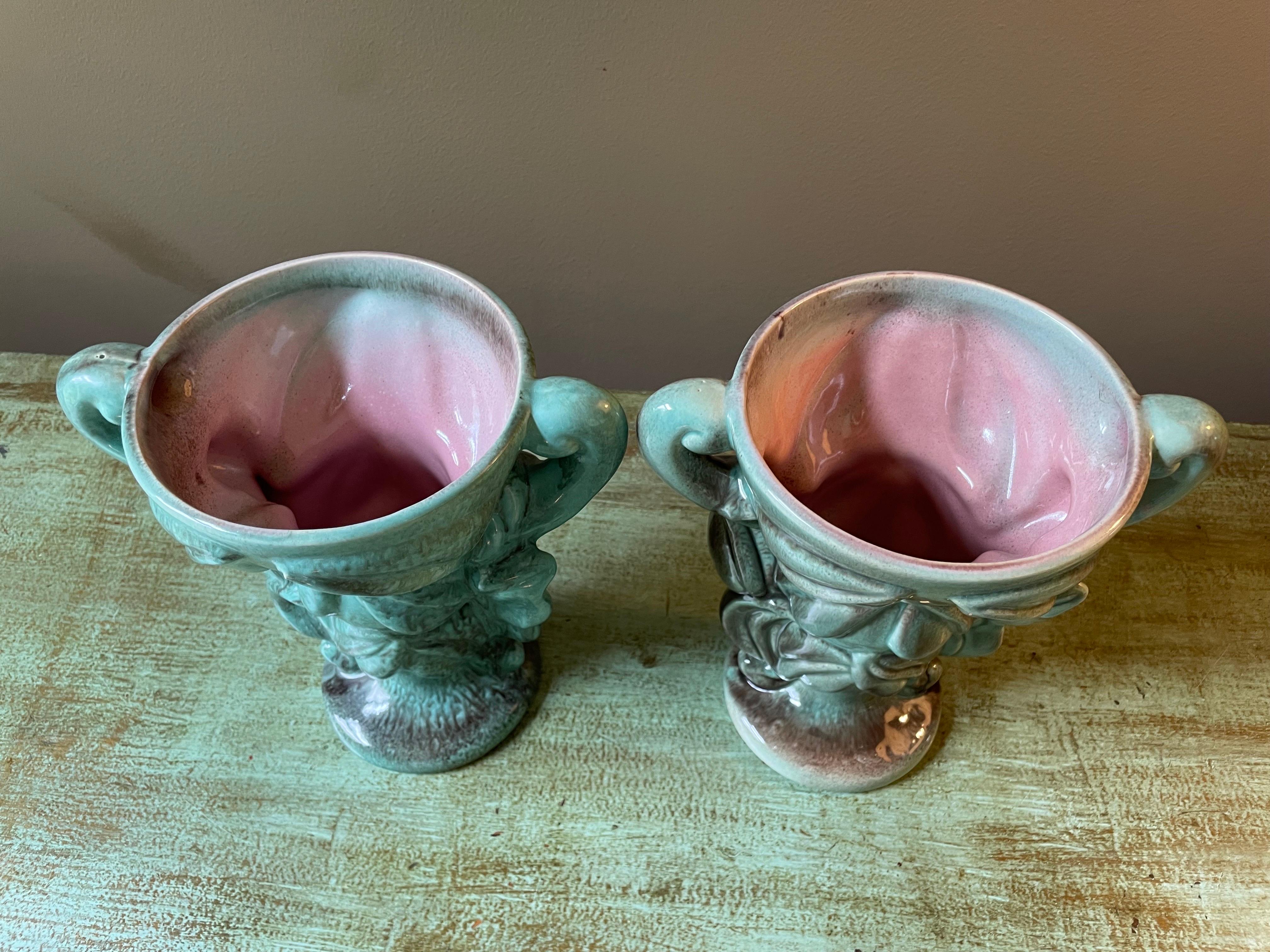 Paar kalifornische Vasen aus Keramik von Gonder, Moderne der Mitte des Jahrhunderts  (amerikanisch) im Angebot