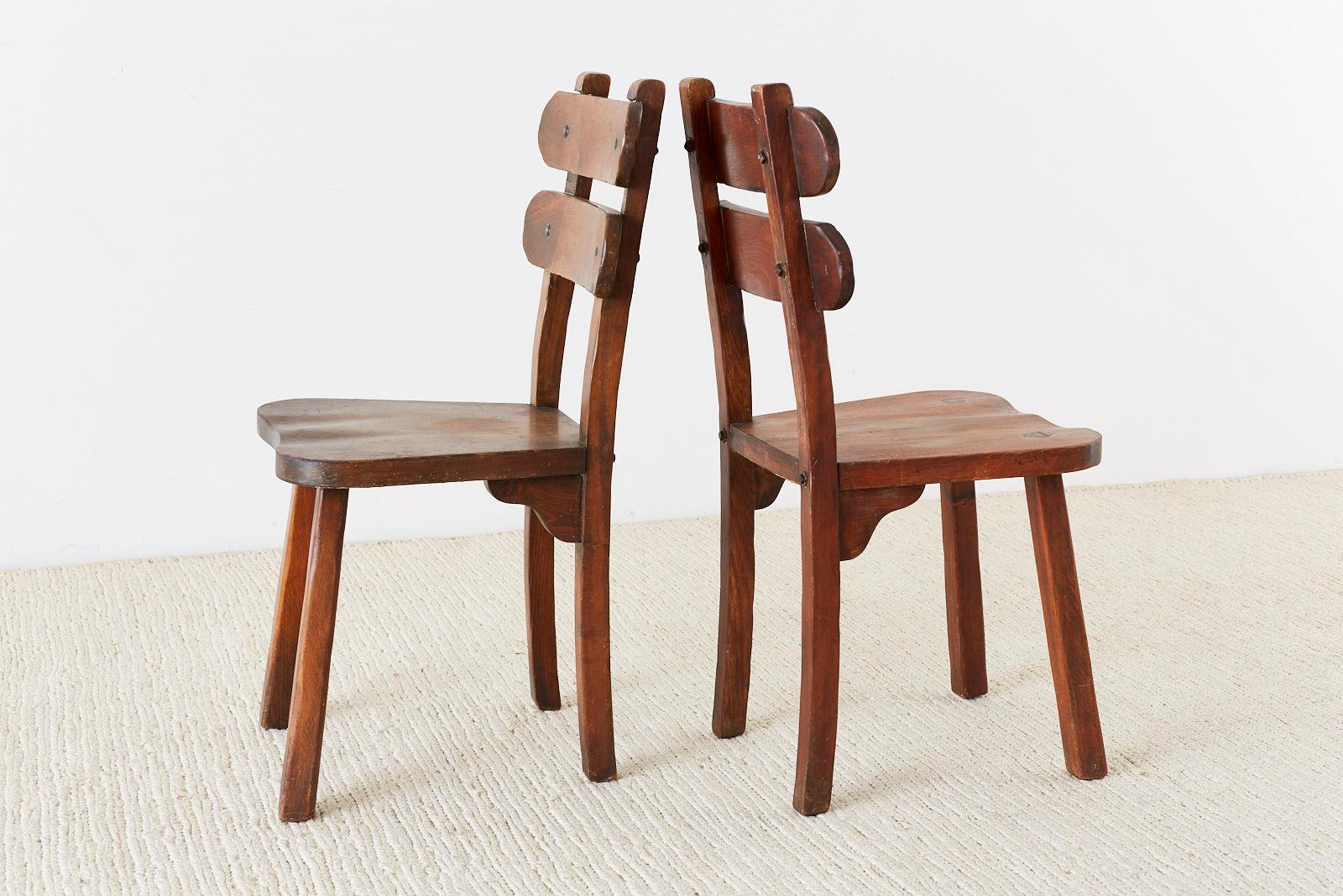 Pair of California Rancho Monterey Dining Chairs 7