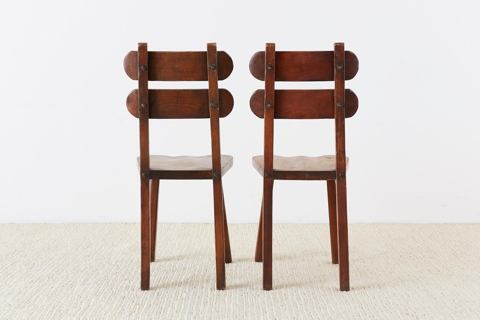 Pair of California Rancho Monterey Dining Chairs 8