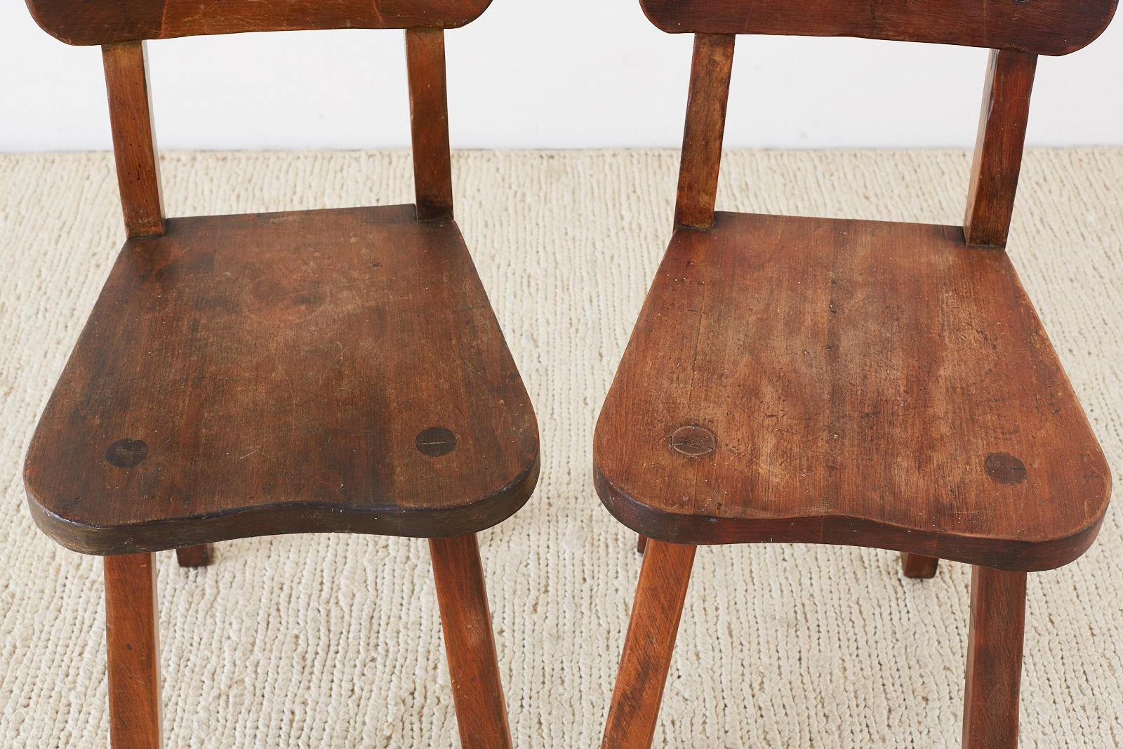 Pair of California Rancho Monterey Dining Chairs 2