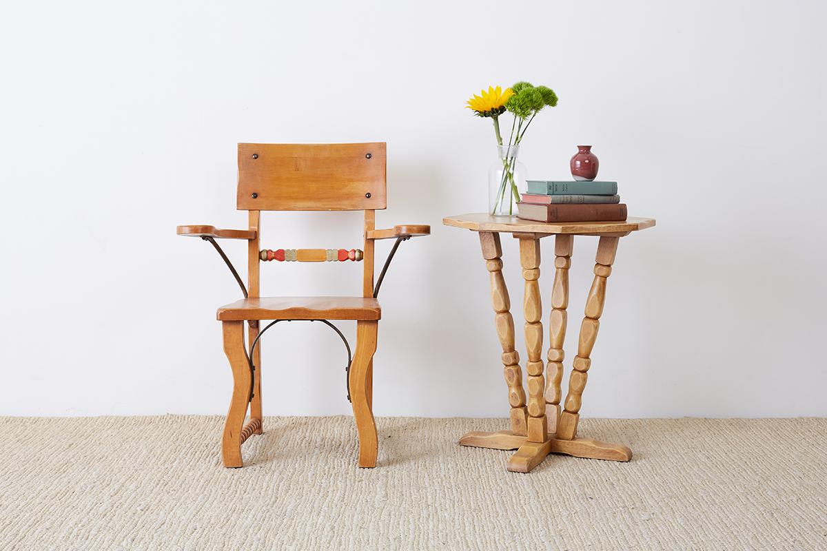 Pair of California Rancho Monterey Drink Tables 4