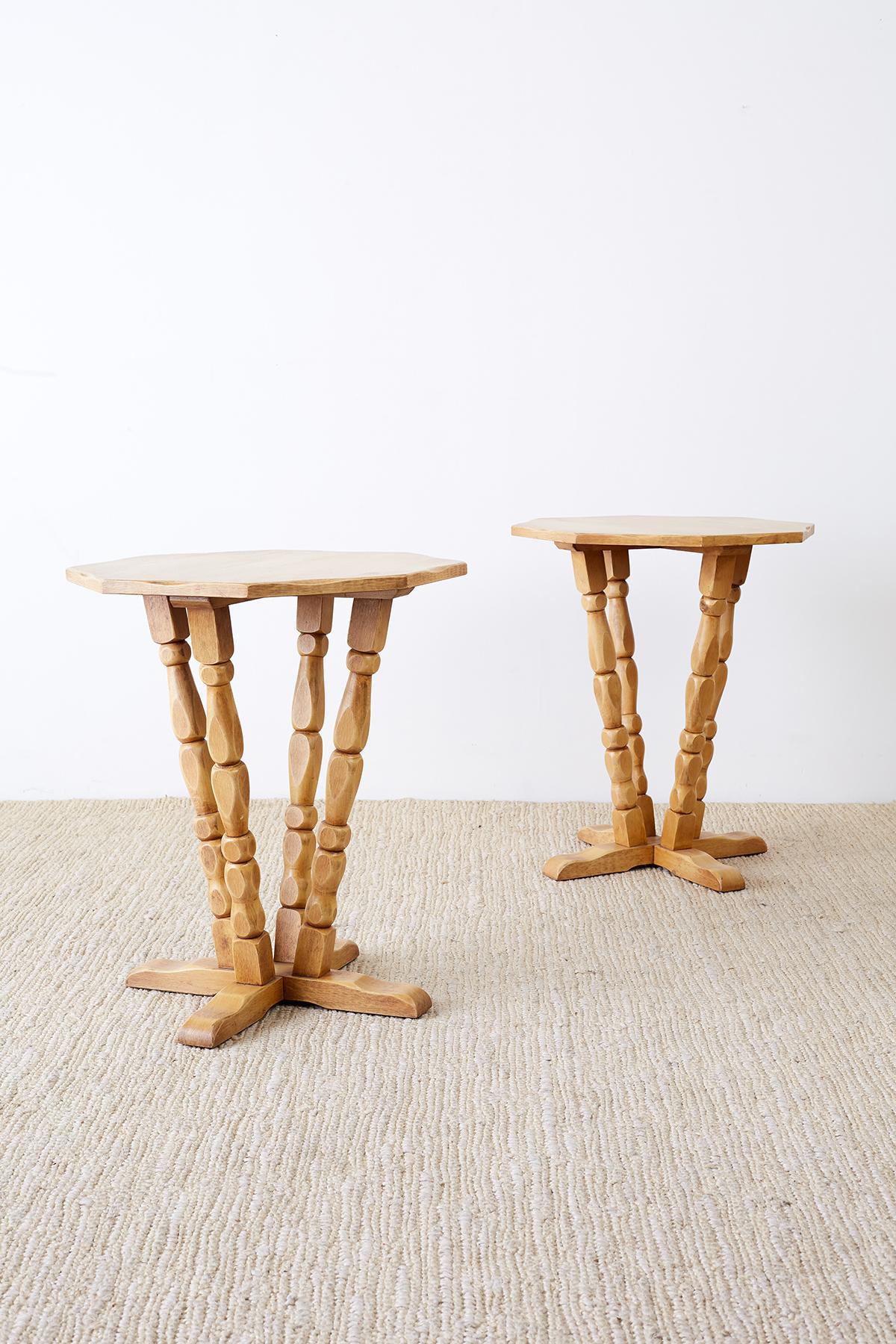 Pair of California Rancho Monterey Drink Tables 8