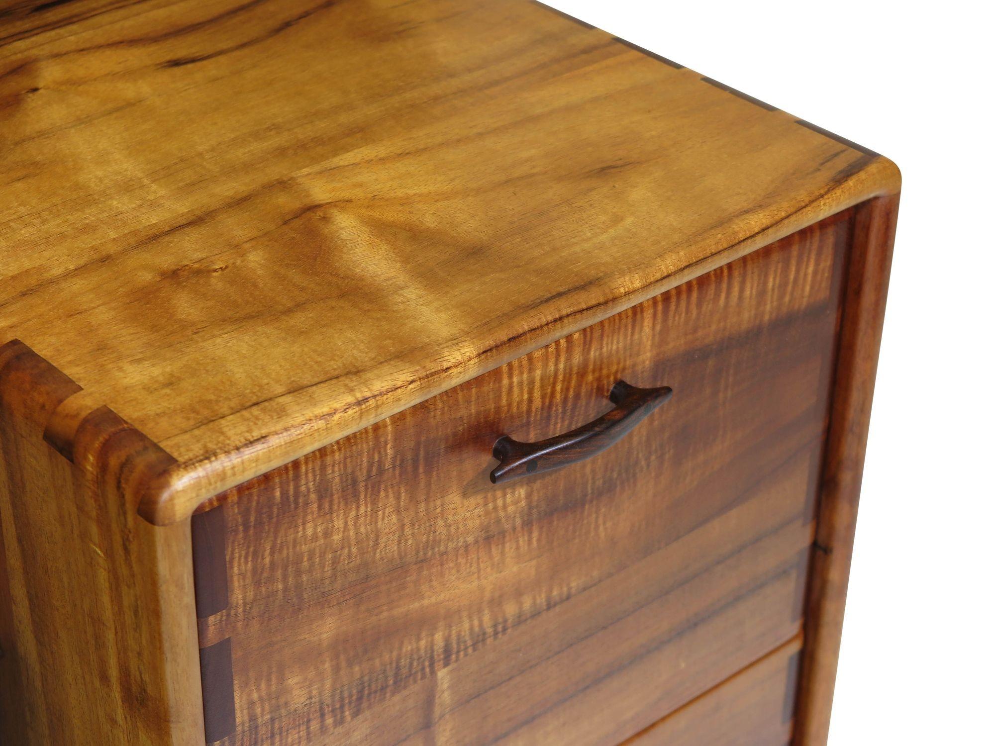 Pair of California Studio Craft Koa Filing Cabinets For Sale 5