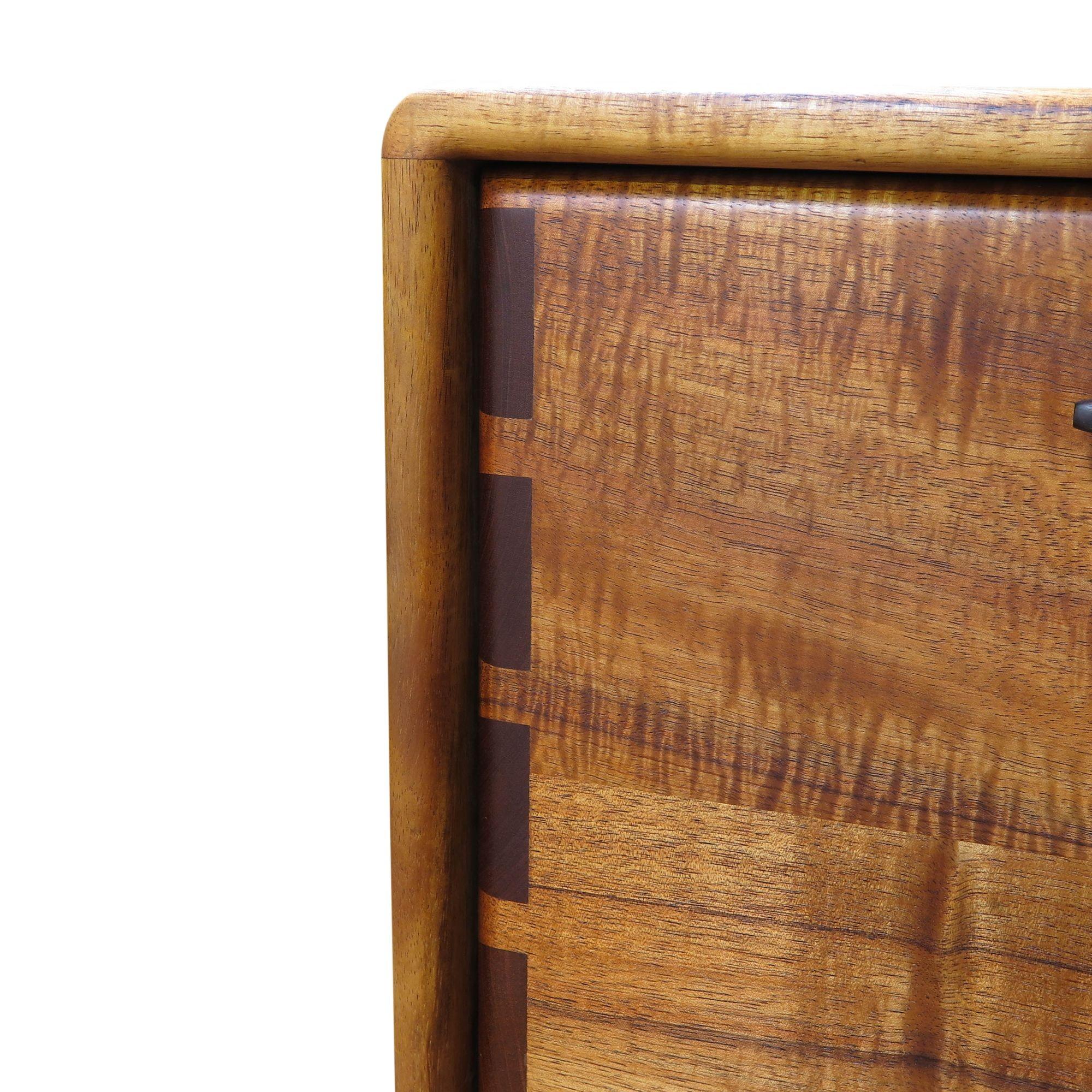 American Pair of California Studio Craft Koa Filing Cabinets For Sale