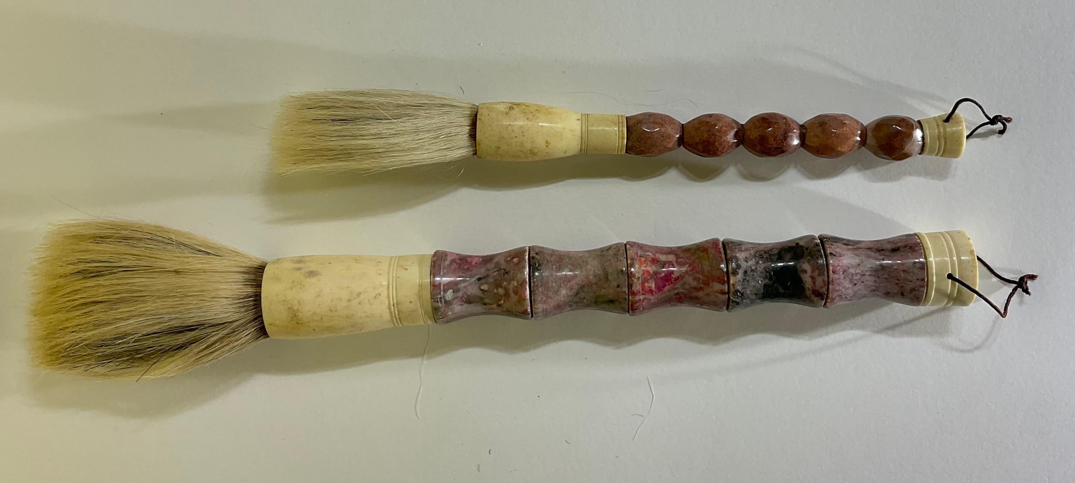 Chinese Pair Of calligraphy Brushes  For Sale
