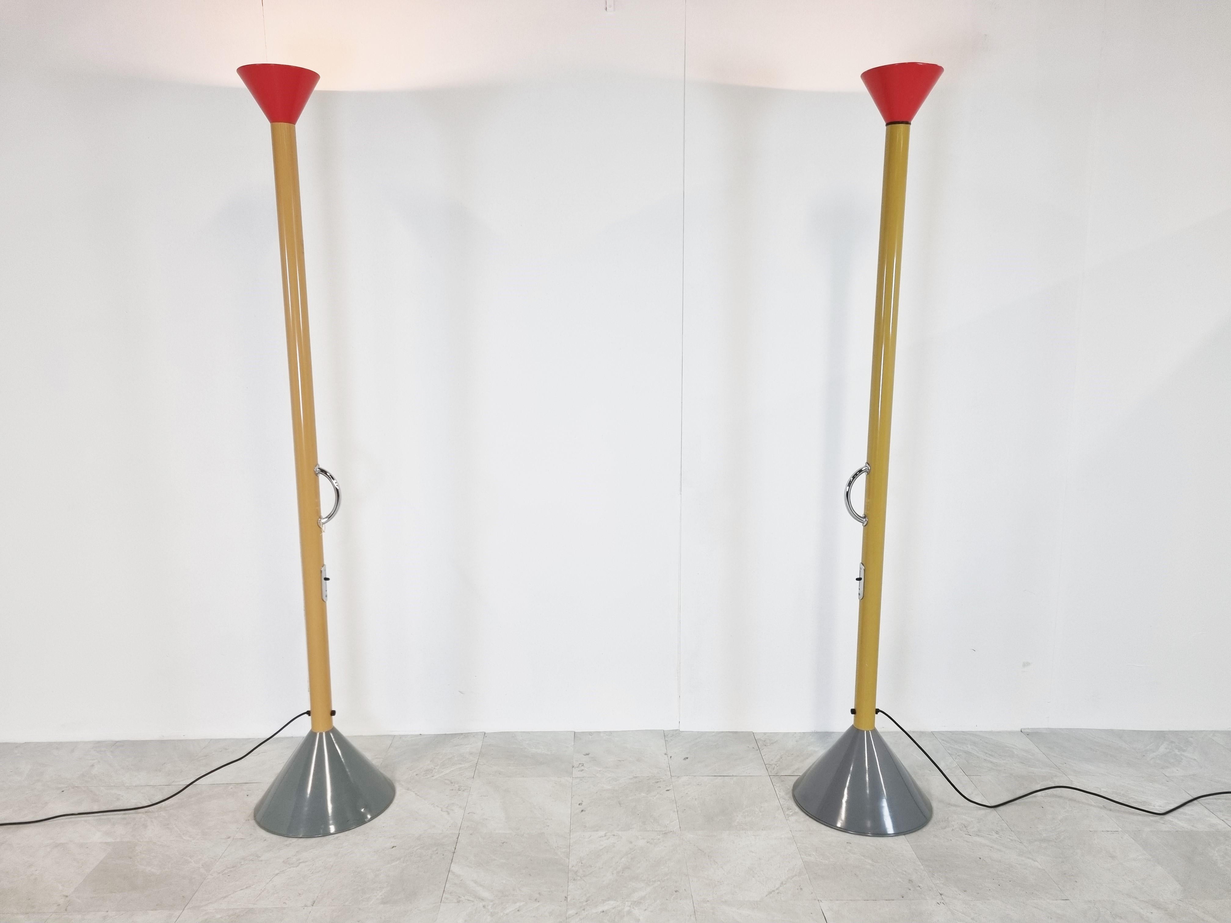 Post-Modern Pair of Callimaco Floor Lamp by Ettore Sottsass for Artemide, 1990s