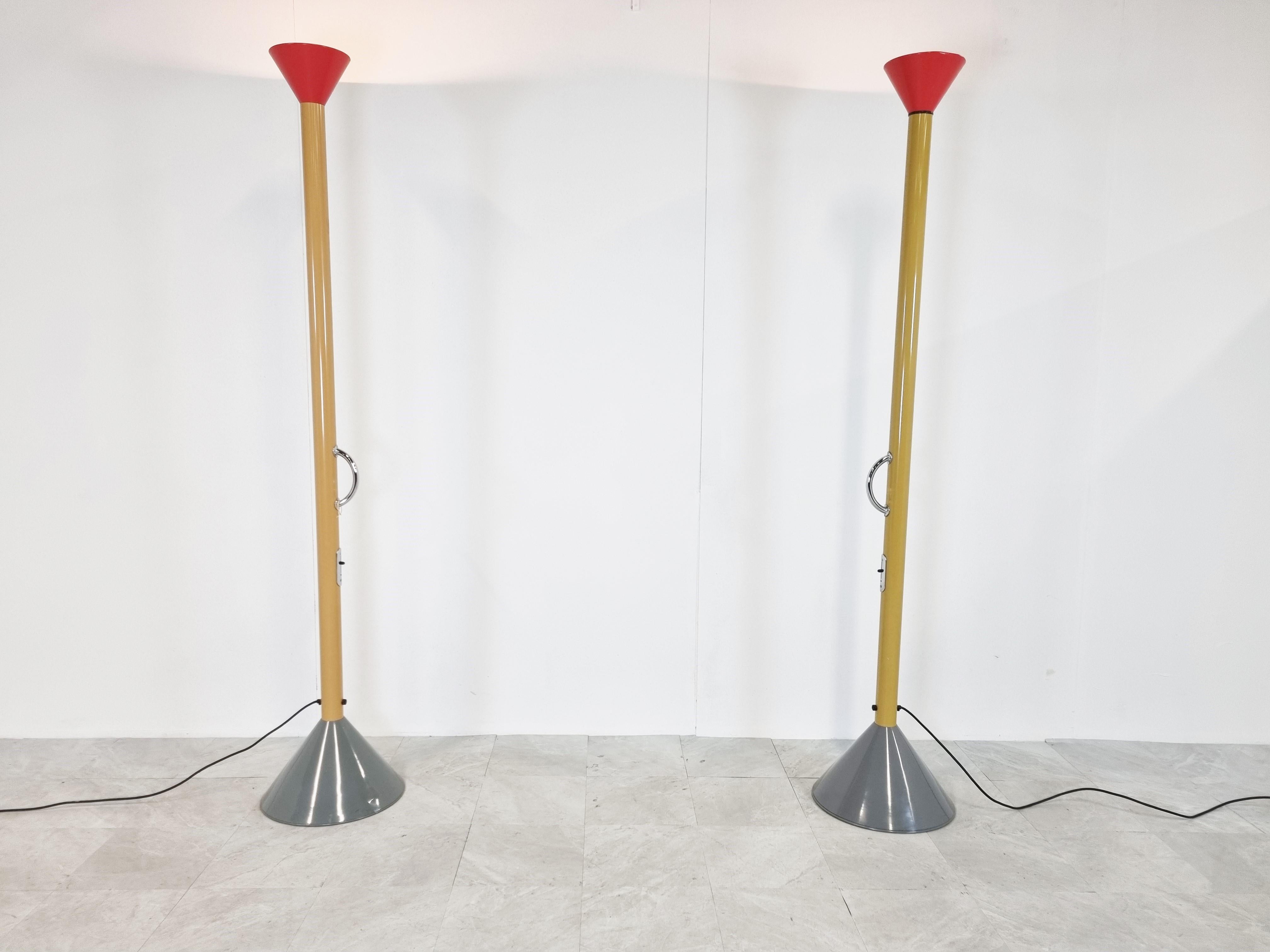 Italian Pair of Callimaco Floor Lamp by Ettore Sottsass for Artemide, 1990s