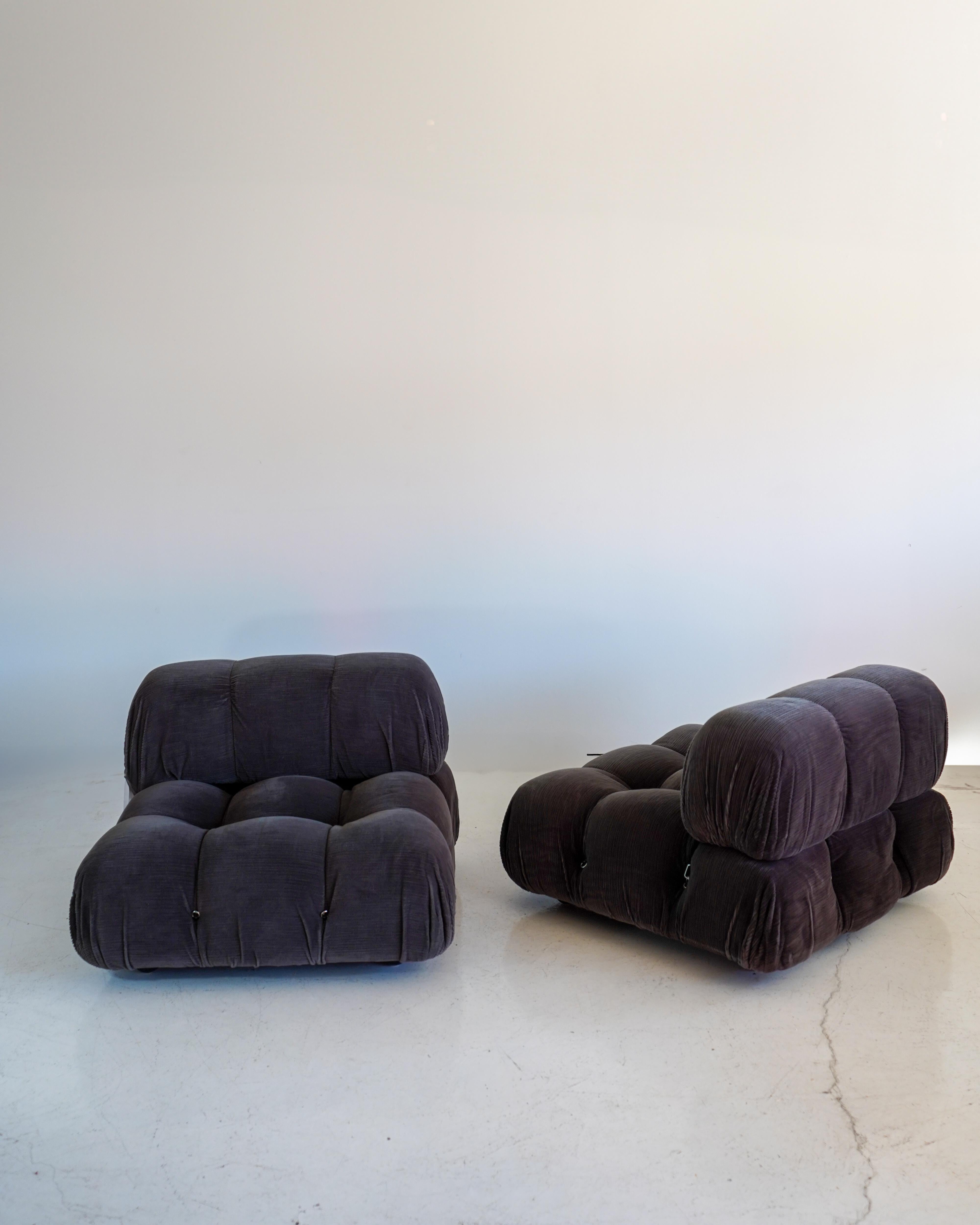 Italian Pair of Camaleonda Lounge Chairs/Sofa by Mario Bellini for B&B Italia, Signed For Sale