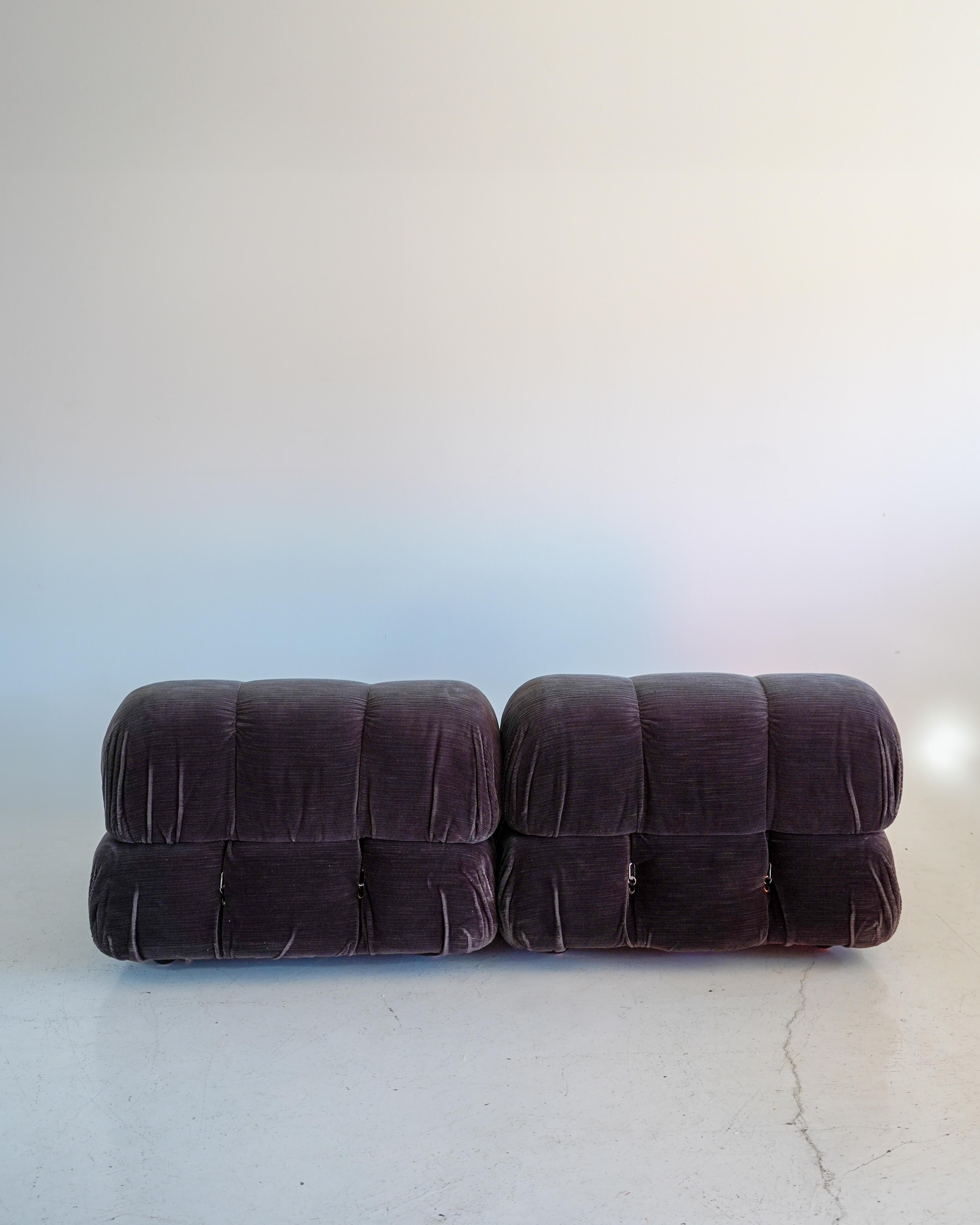 20th Century Pair of Camaleonda Lounge Chairs/Sofa by Mario Bellini for B&B Italia, Signed For Sale