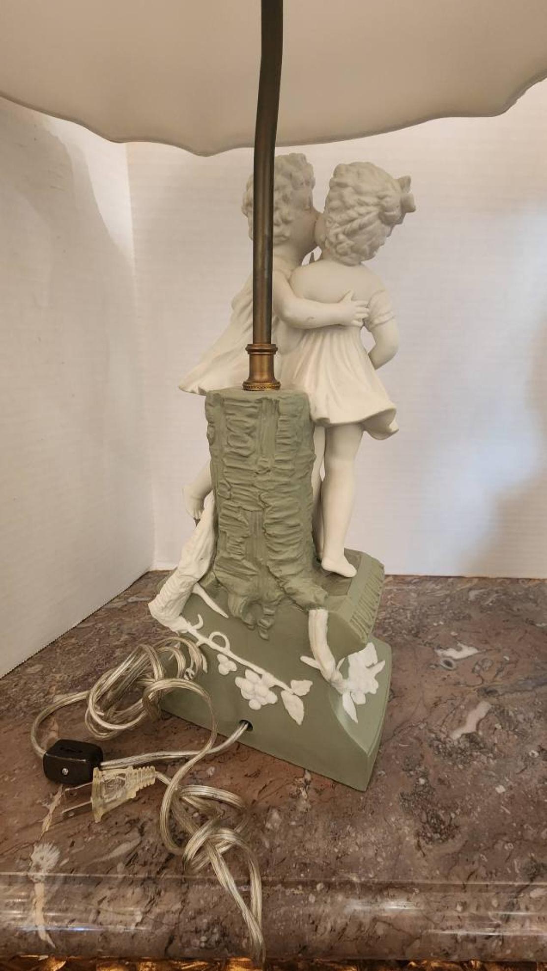 Paire de lampes en porcelaine de style jaspe camée en vente 4