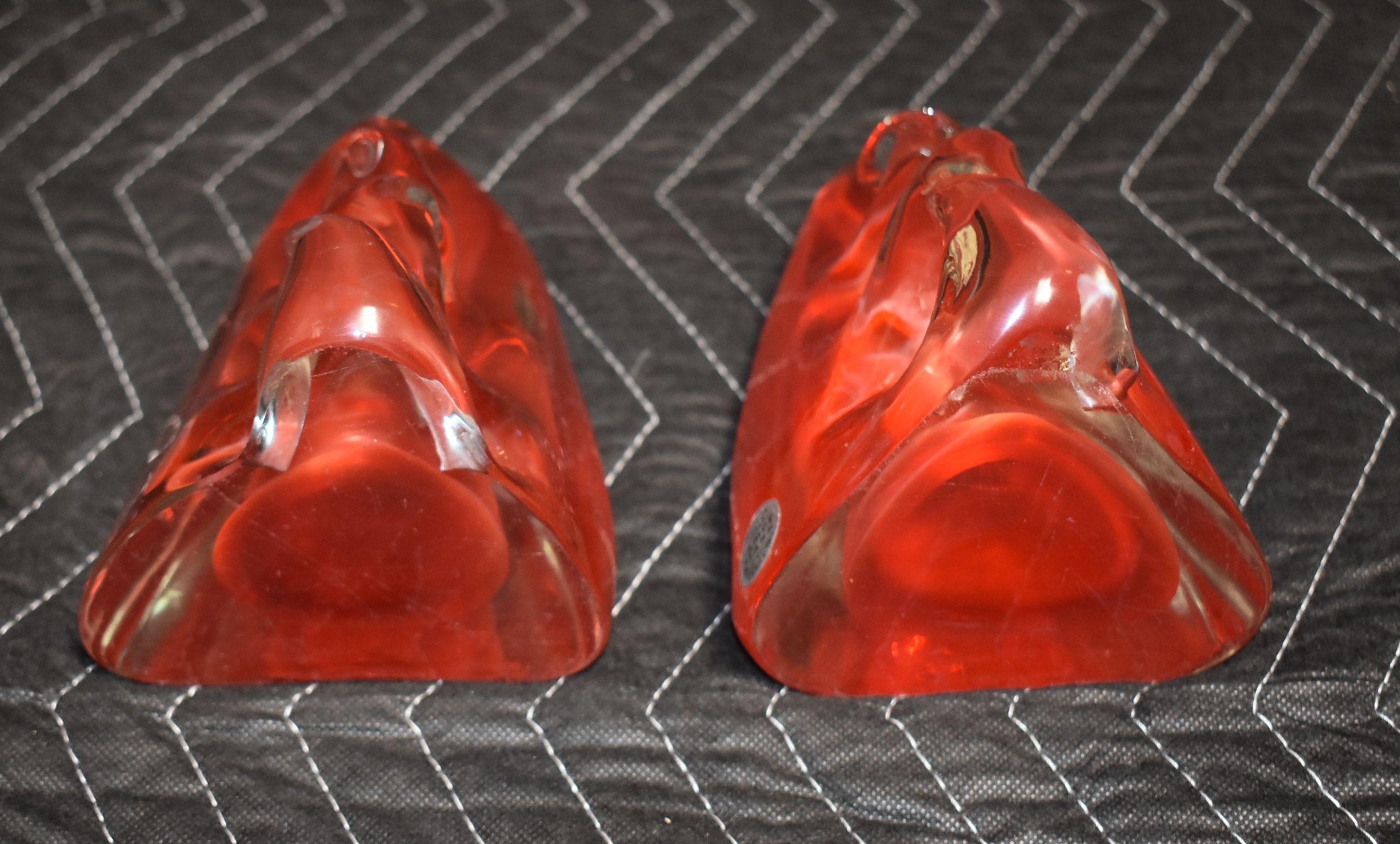 Mid-20th Century Pair of Camer Murano Glass Bookends For Sale