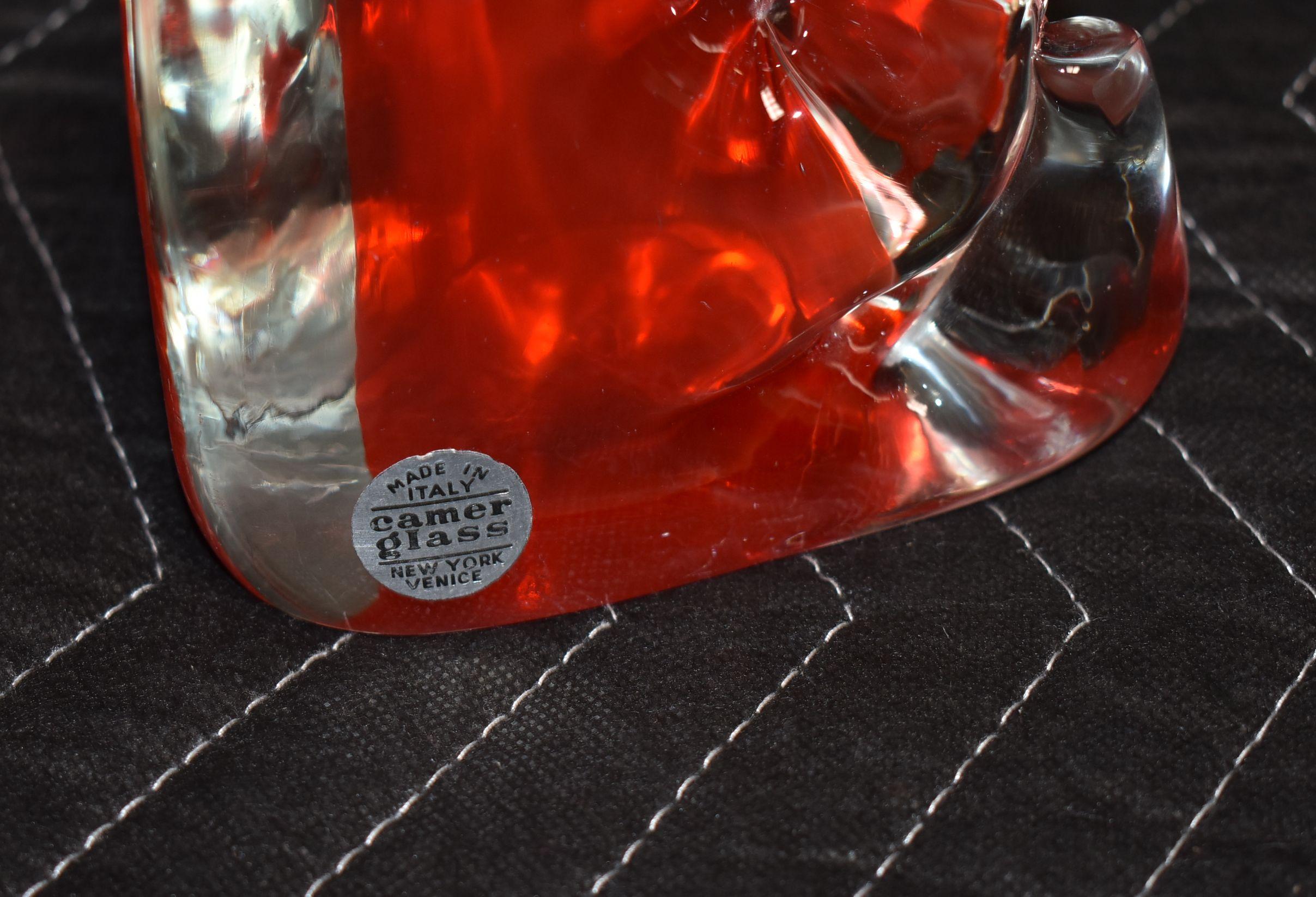 Coppia di fermalibri in Camer Glass in vendita 1
