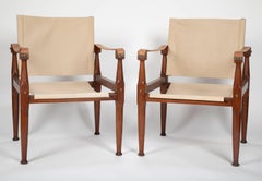 Pair of Campaign Chairs in the Manner of Karre Klint
