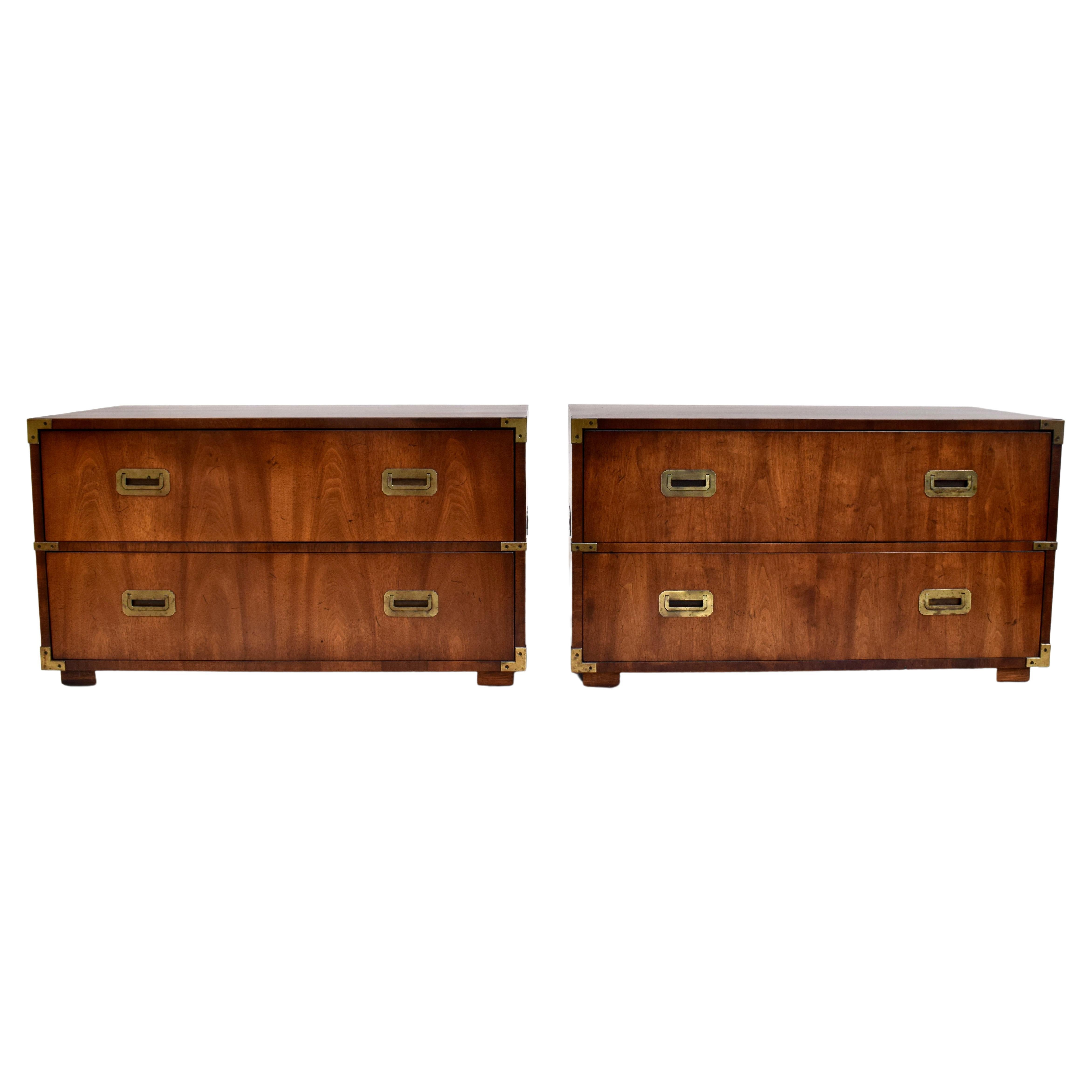 Pair of Campaign Chests by Henredon
