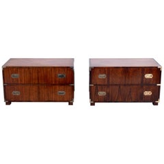 Pair of Campaign Chests or Nightstands