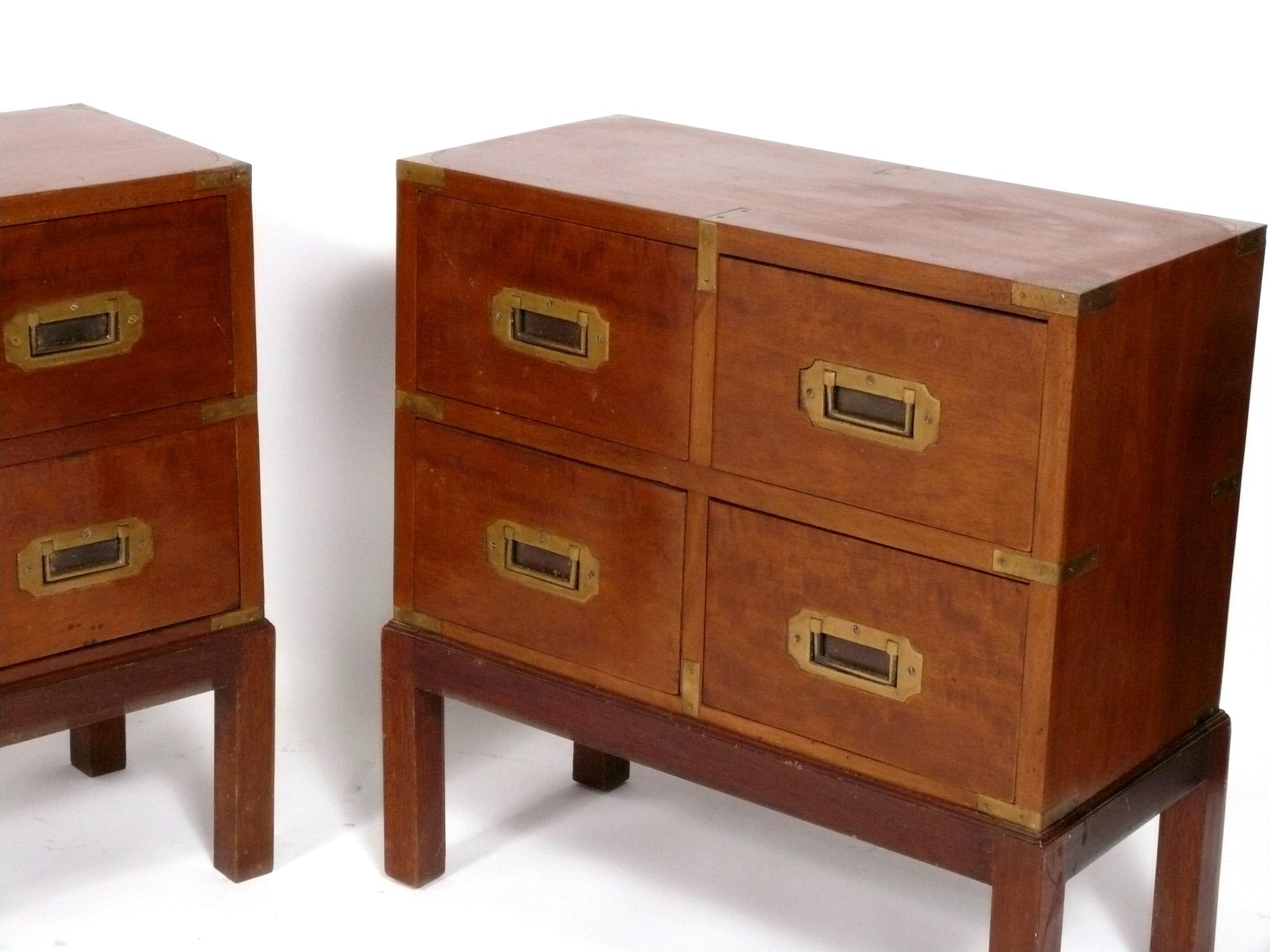 Metal Pair of Campaign End Tables - probably 19th Century English