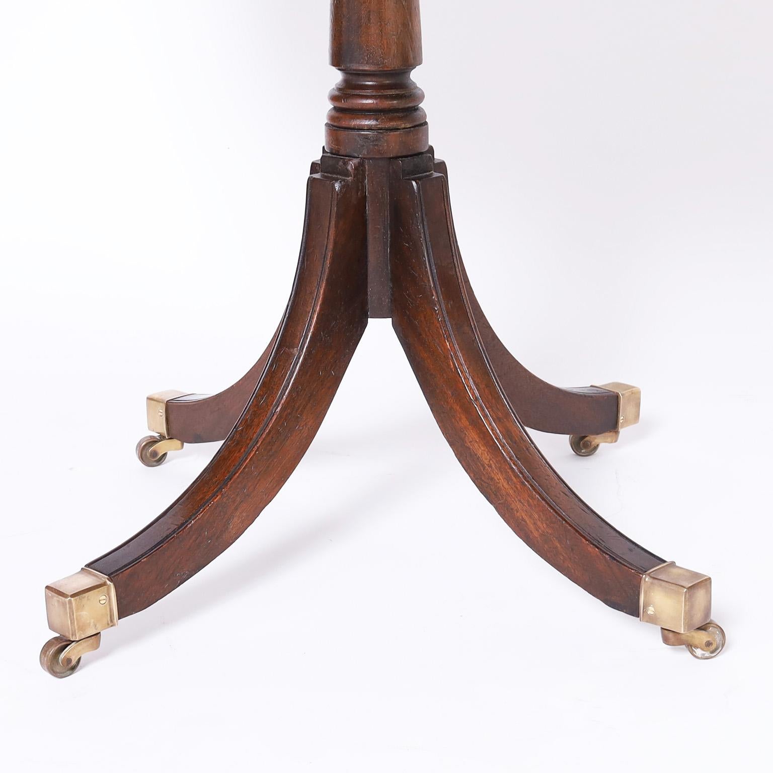 20th Century Pair of Campaign Leather Top Tables or Stands For Sale
