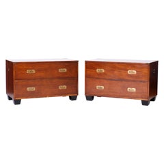 Pair of Campaign Style Chests or Stands